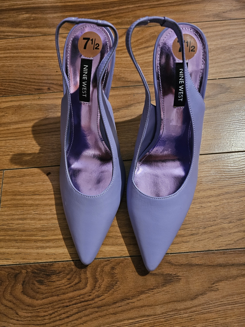 Nine West Lilac Pointed-Toe Slingback Pumps Sz 7.5